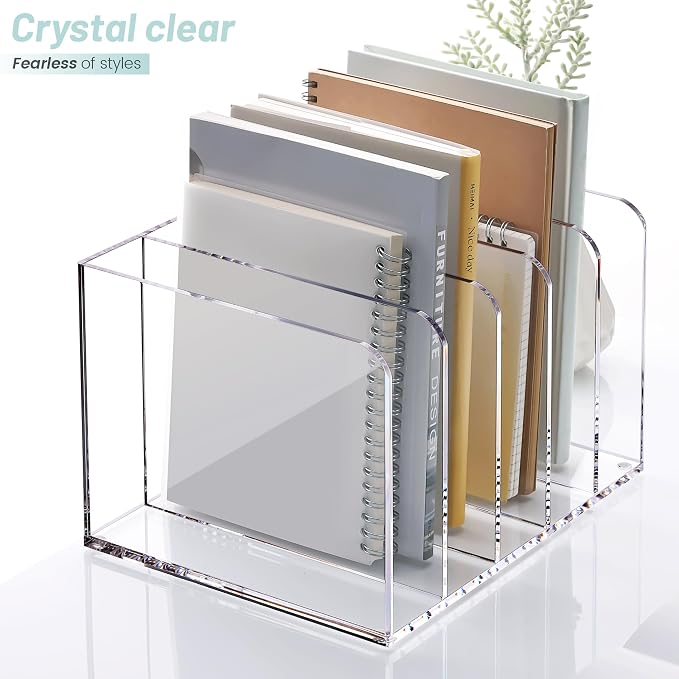 YUXUN Acrylic Magazine Holder, Book Storage-Office/Home/Classroom Organization - Image 7