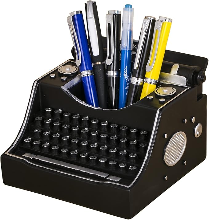 Retro Typewriter Pen Holder Desk Organizers by Amoysanli
