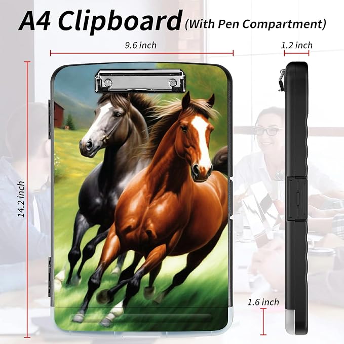 File Clipboard Storage with Pen Holder High Capacity Plastic Nursing Clipboards - Image 2