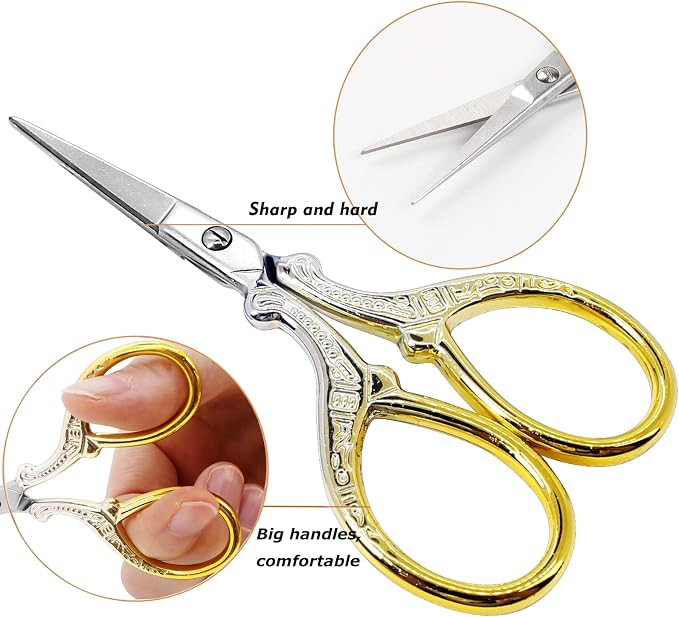 3.6Inch Crochet Scissors Embroidery Scissors Stainless Steel Classic Scissor - Image 3