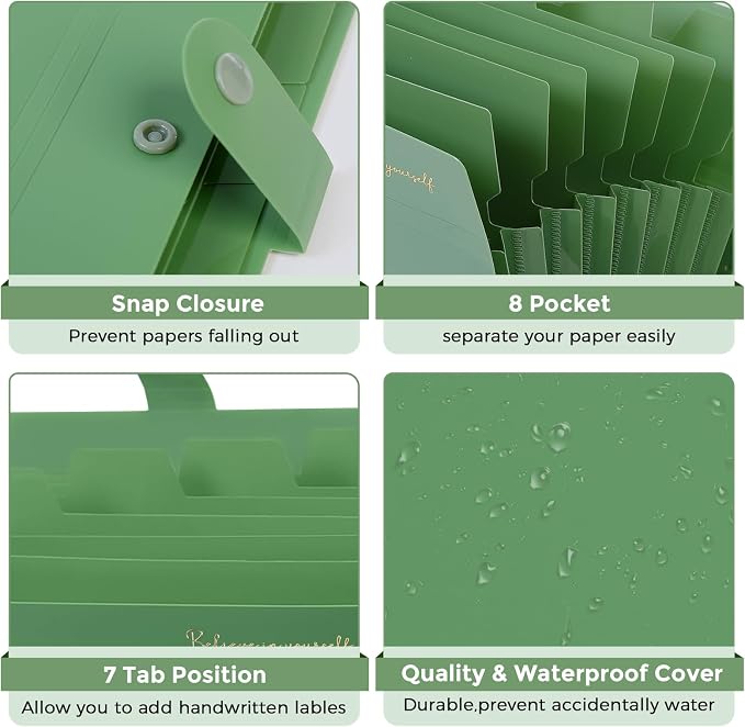 SKYDUE Expanding File Folder, Accordion File Organizer - Image 3