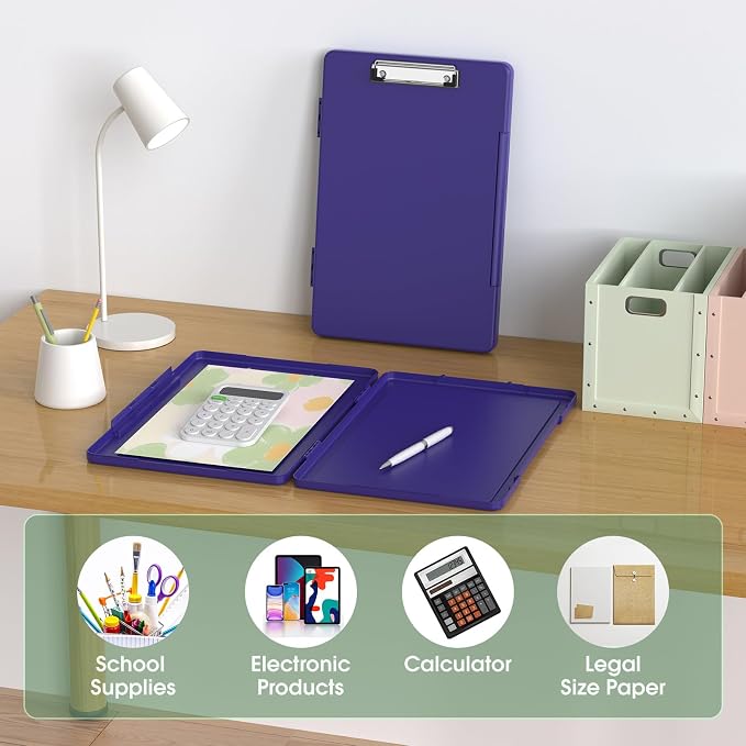 Legal Size Clipboard with Storage, 8.5 x 14 Clip Board, Folio & Side-Opening - Image 6