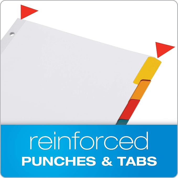 Oxford Binder Dividers for 3 Ring Binders, 6 Pack, 8-Tab Dividers, Write & - Image 4
