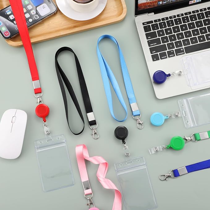 6 Pack Lanyards for ID Badges Holder Retractable Lanyards for Cruise Ship Cards - Image 3