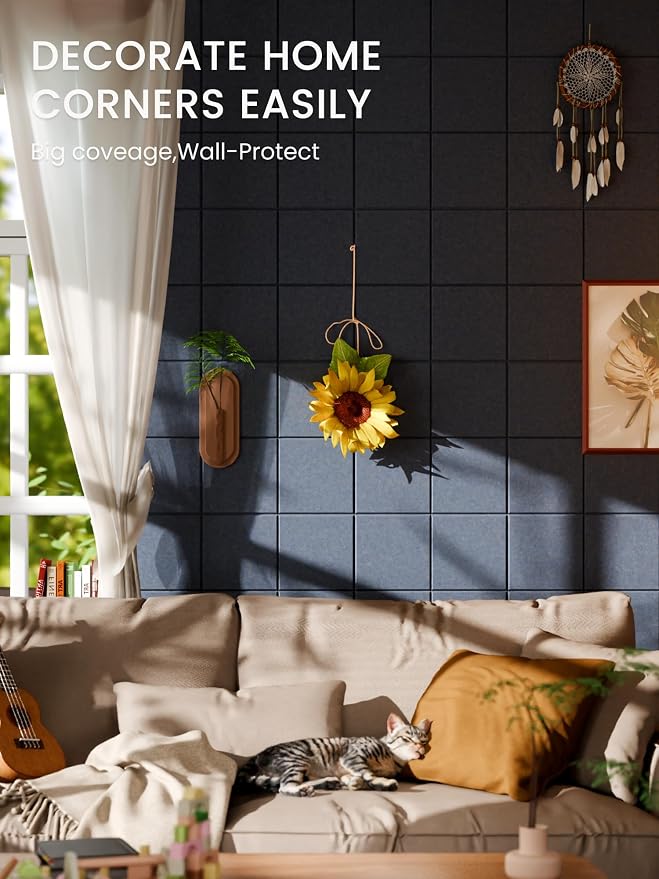 Bumusty Large Cork Board Alternative-36 x24 Felt Bulletin Board Tiles, - Image 4