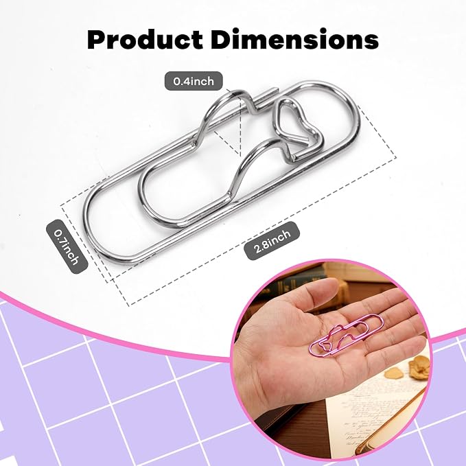 Paper Clip Pen Holder, Oversized Metal Paperclip - Image 3