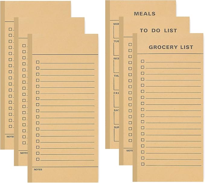 Utron 6 Pack Vintage Magnetic Notepads by Utron