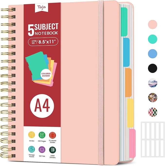 Hardcover Spiral Journal Notebooks by Taja