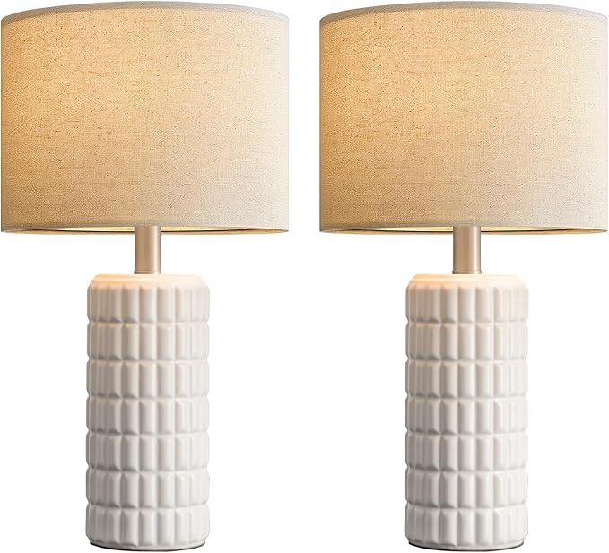 Seealle 23" Modern Ceramic Table Lamps Set of 2 - Image 8