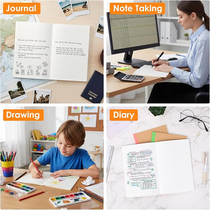 LABUK 15pcs A5 Composition Notebook Journals Bulk, Kraft Lined Notebooks - Image 6