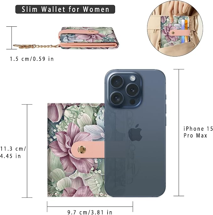 Airkit Small Wallet Women RFID, PU Leather Card Holder - Image 5