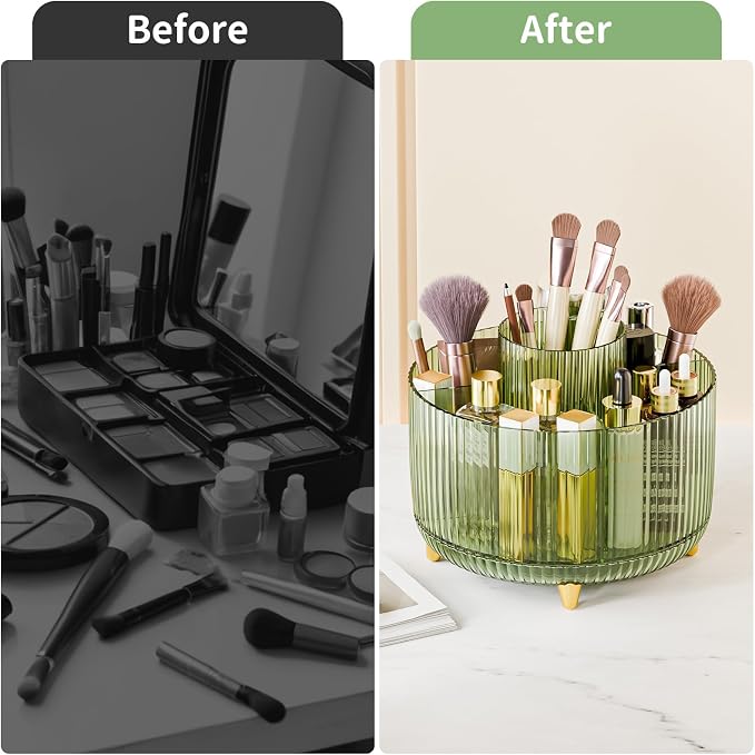 fanado 360° Rotate Makeup Brush Holder Organizer, Makeup Organizers Countertop - Image 6