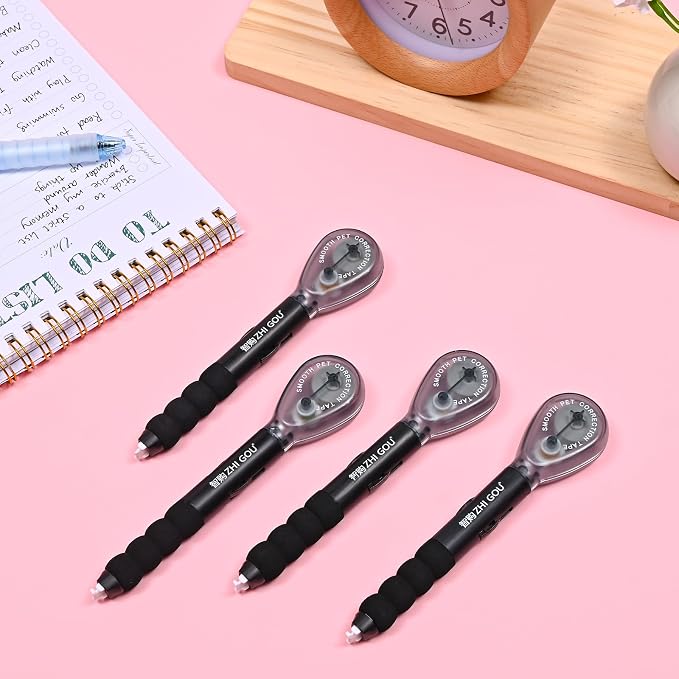 Temiary 4 Pcs White Correction Tape Pen, 19.69 ft Smooth Pull Out Tape Pens - Image 6