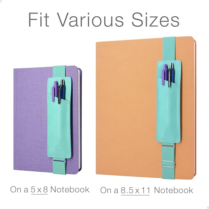 Adjustable Elastic Band Pen Holder, Pencil Holder, Pen Sleeve Pouch - Image 4