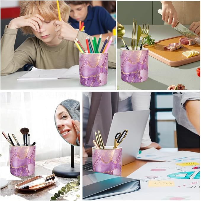 Pen Holder for Desk, Cute Ceramic Pencil Holder, Pen Cup Marker Holder Makeup - Image 3