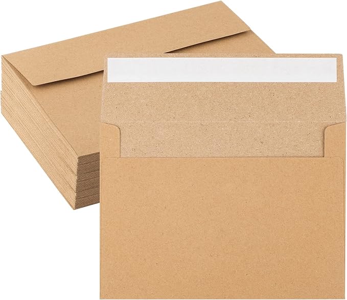 50 Pack Kraft Envelopes by GoClimber