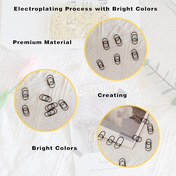 100 Pack Love Heart Shaped Paper Clips, Mini Paperclips Papers, 0.8inch Small - Image 3
