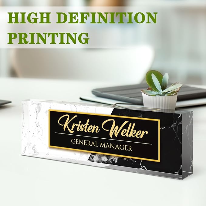 Name Plate for Desk, Desk Name Plate Personalized, Office Decor for Women Men - Image 3