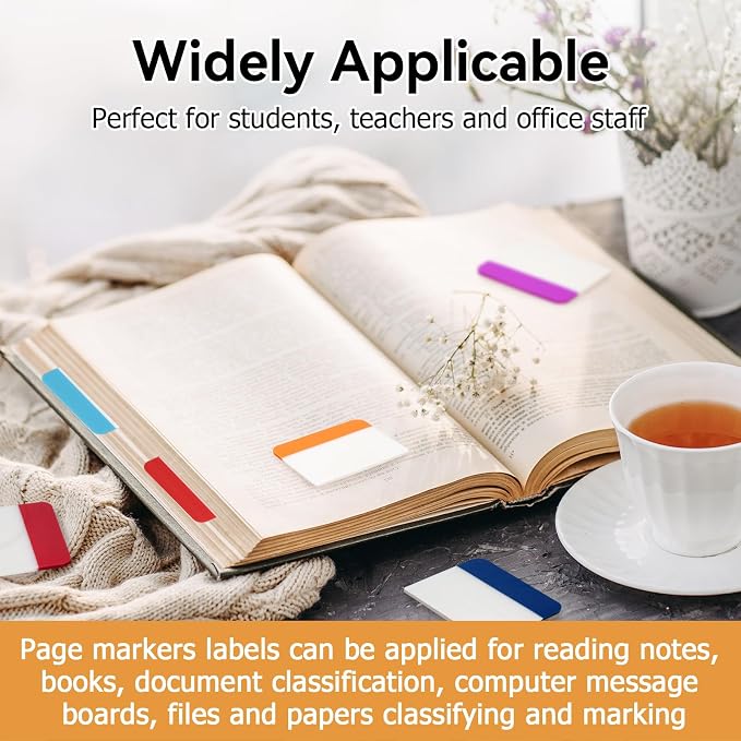 600 Pieces Tabs 2 Inch Sticky Index Tabs, Writable Repositionable File Tabs - Image 6