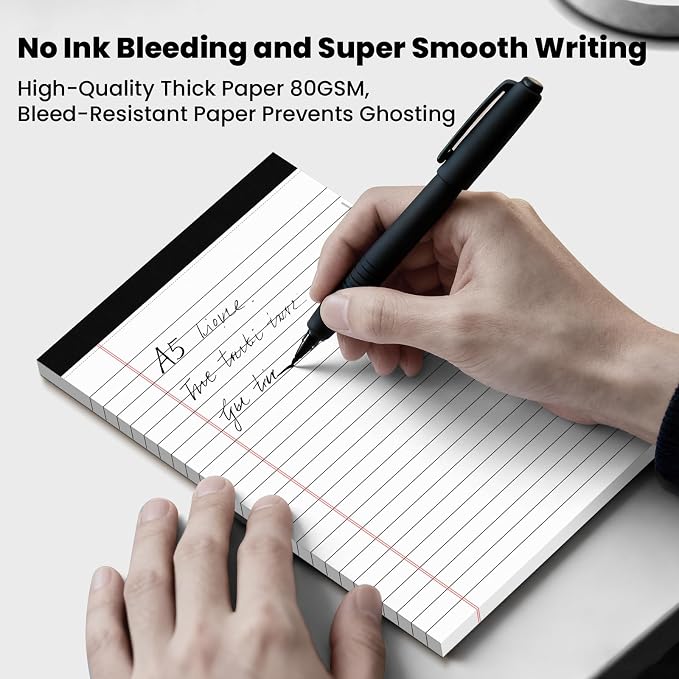 8 Pack Notepads 5x8, Small Legal Pads Narrow College Ruled, 30 Sheets/Pack - Image 5