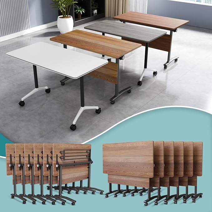 Conference Table Flip Top Mobile Conference Room Tables, Folding Conference by WYMHYZ