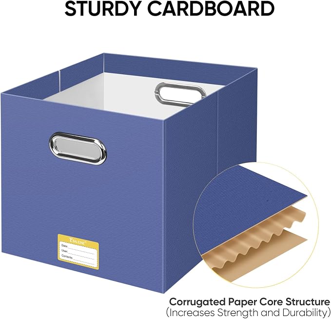 BALEINE File Organizer Box, Cardboard File Folder Organizer - Image 4