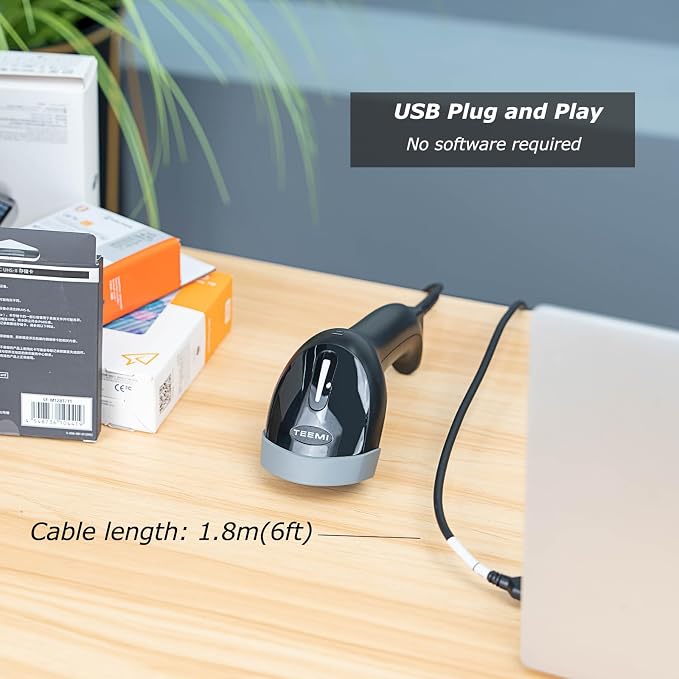 TEEMI 2D USB Barcode Scanner - Image 2
