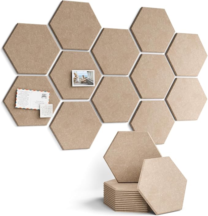 Fluxynara Hexagon Cork Board Alternative by FLUXYNARA