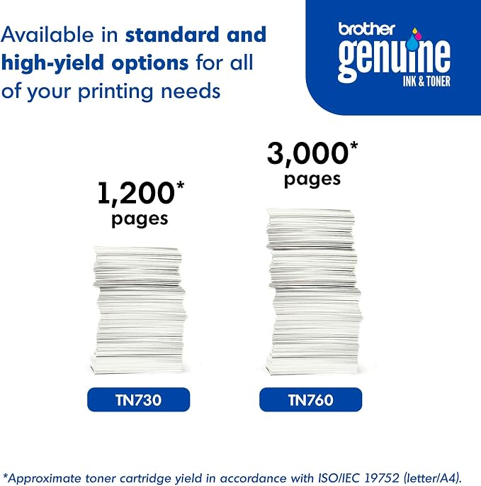 Brother Genuine Standard Yield Toner Cartridge, Replacement Black Toner - Image 6