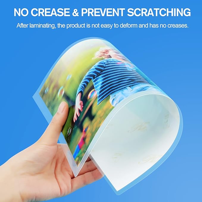 KTRIO 5 Mil Laminating Sheets 150 Pack, Various Sizes Thermal Laminating Pouches, Clear Laminate Sheets for Letter Size, Photos, Notecards, ID Badges, Business Cards, Compatible with Laminators-DeskLoop Office