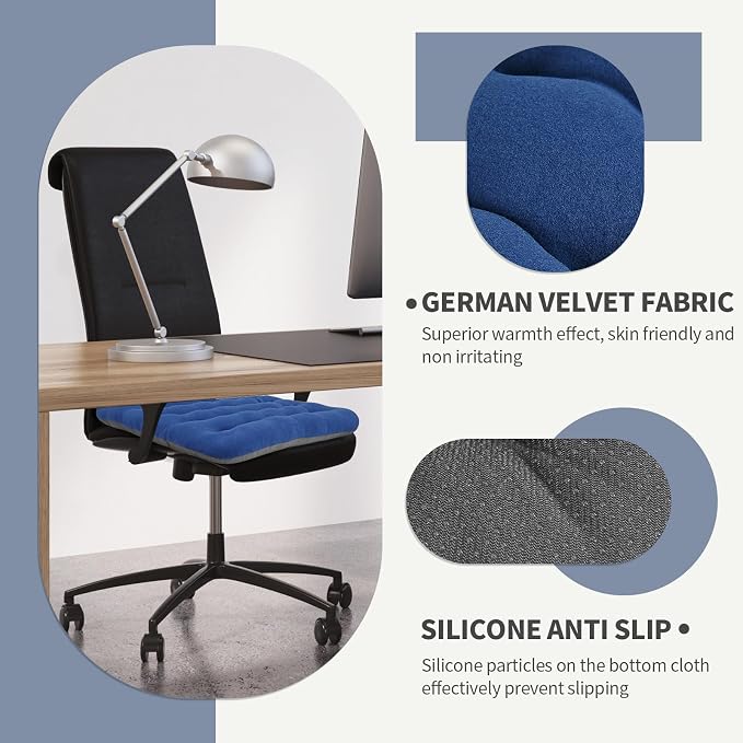 BUYUE Good Support Office Chair Cushion Padded, Soft Velvet Comfortable - Image 4