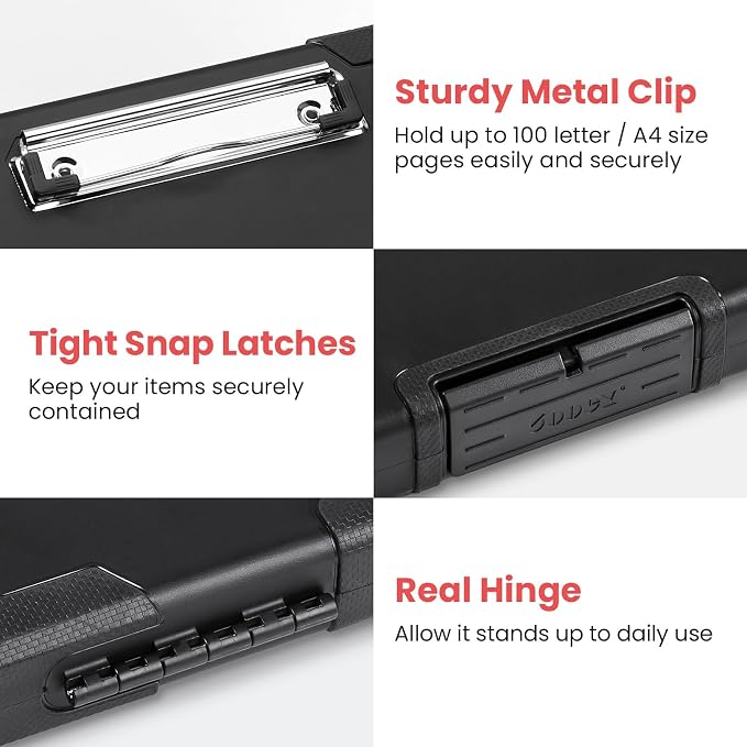 Sooez Toughest Clipboard with Storage, Internal Pen Pouch Included, Letter/ A4 - Image 5