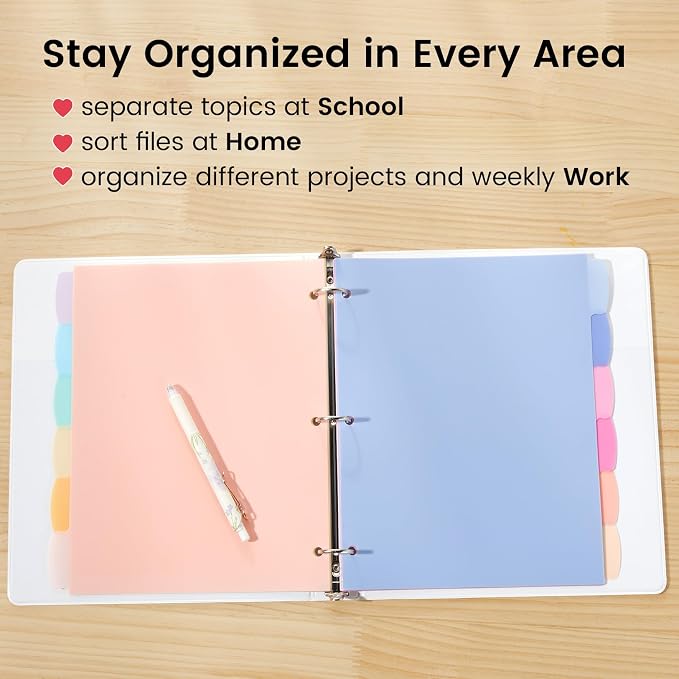 Sooez 6-Tab 3 Ring Binder dividers - Image 7