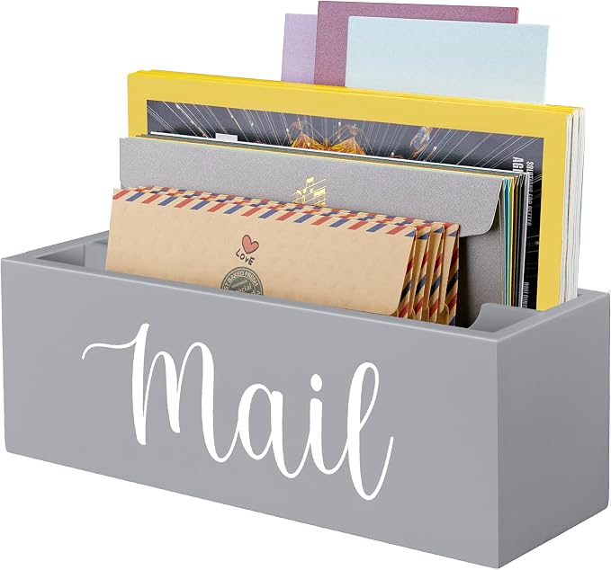 DRASTAR Mail Organizer Countertop, Mail Holder Wall Mount, Mail Sorter Organizer by EnhanceYourDailyLife