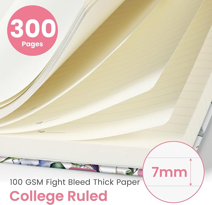 Lined Spiral Notebook Journal for Work, 300 Pages Thick B5 College Ruled - Image 2