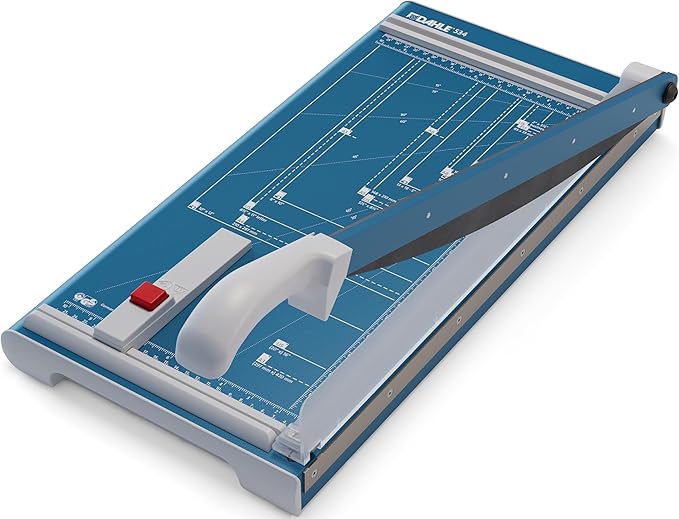 Dahle 534 Professional Guillotine Trimmer, 18" Cut Length, 15 Sheet Capacity, Self-Sharpening, Manual Clamp, German Engineered Paper Cutter-DeskLoop Office
