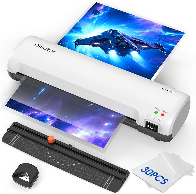 9 Inch Laminator Machine with Hot & Cold Modes, Portable Thermal Laminator A4 by OidoZac-NewHouseholdSupplier