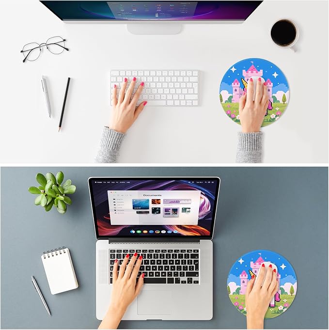 ITNRSIIET Mouse Pad Non-Slip Rubber Base Smooth Surface Stitched Edges - Image 2