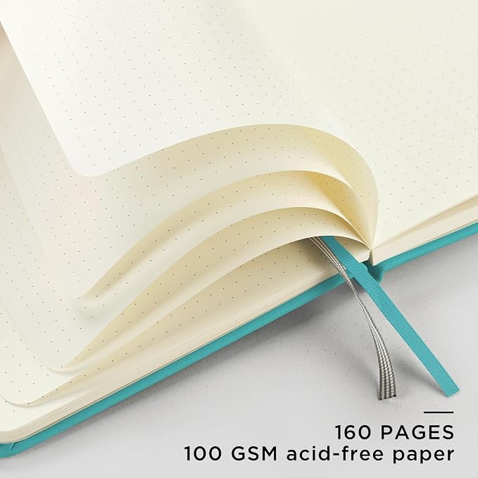 &And Per Se Dotted Journal Notebook, A5 Hardcover Leather Dotted Journal - Image 4