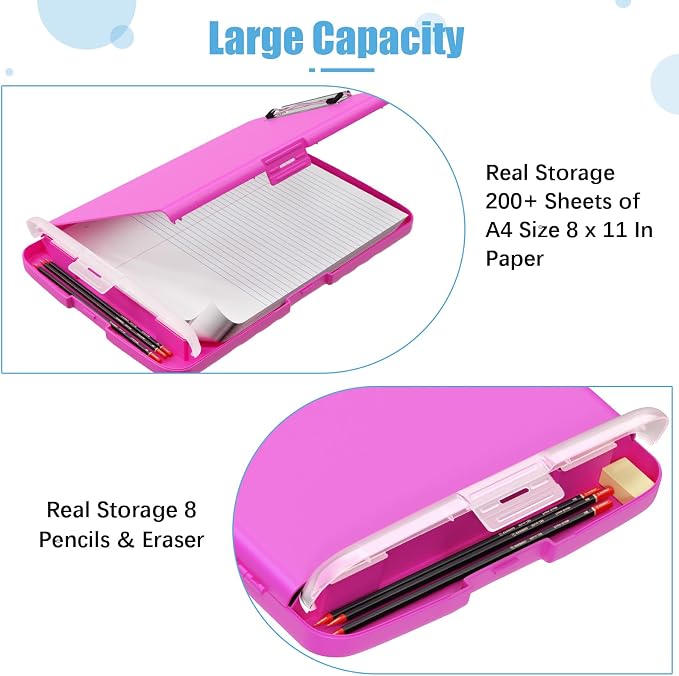 Hongri Clipboard with Storage with Pen Holder, Folder Nursing Clip Board 8.5 x - Image 3