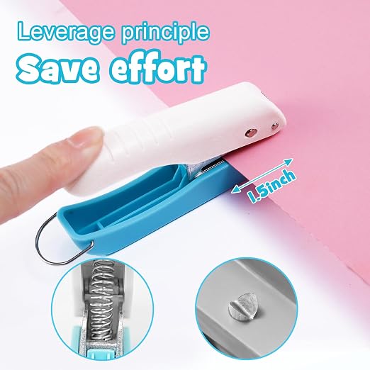 UCEC 2pcs Paper Hole Punch Shapes, Star Punch & Heart Single Holes Puncher | - Image 3