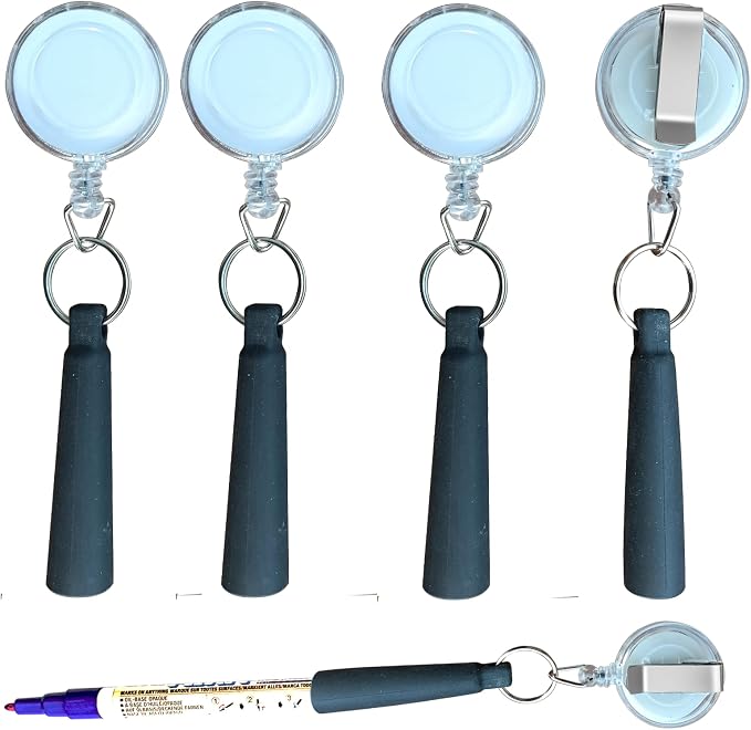 Duty Retractable Pull Pen Holder -Thick Nylon Cable- Ideal - Image 7