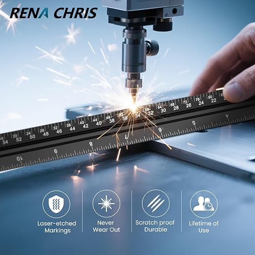 Rena Chris Architectural Scale Ruler: 12" Imperial Aluminum Alloy Metal - Image 6