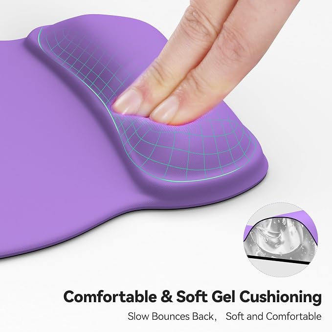 TECKNET Gel Mouse Pad with Wrist Rest, Ergonomic Office Mousepad with Wrist - Image 3
