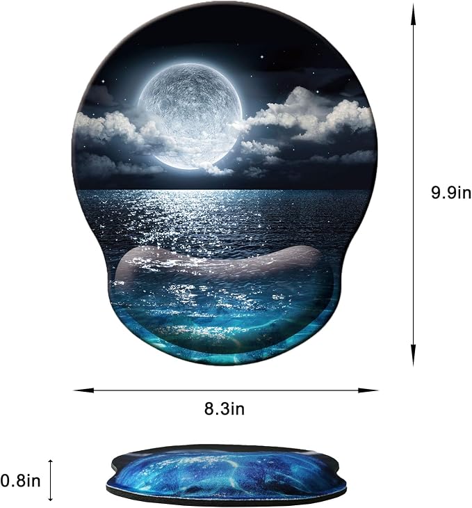 Mouse Pad with Wrist Support, Ergonomic Mouse Pad with Memory Foam Wrist Rest - Image 6