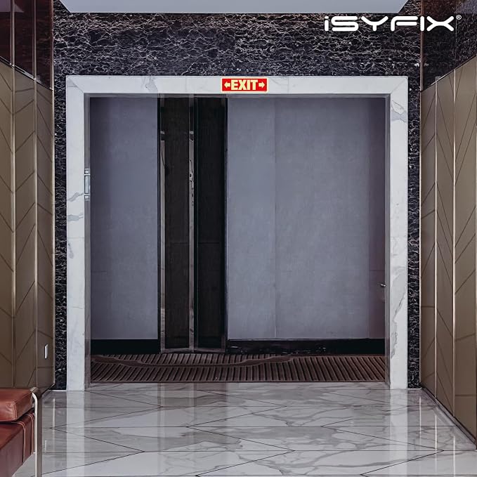 iSYFIX Exit Signs with Directional Right & Left Arrow, Glow in the Dark - Image 3