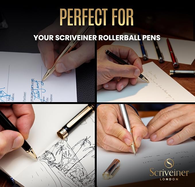 Scriveiner Rollerball Refill Black Fine - Image 6