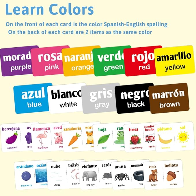 Ceiba Tree Spanish Flash Cards 100 English to Spanish Bilingual Flashcards - Image 4