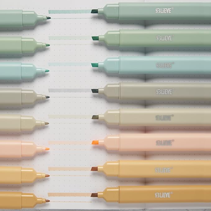 BLIEVE Bible Highlighters No Bleed Through, Pastel Colors, Dual Tip, 8 Pack | - Image 2