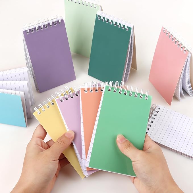 Hooqict 10 Pack Pocket Notebook 3x5 Colorful Mini Notebooks Small Spiral - Image 8